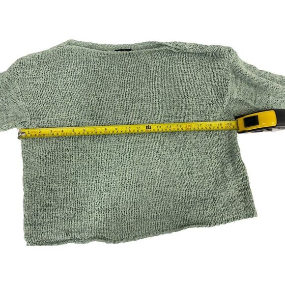 Massimo Dutti Womens Sweater Size S Green Boat Neck Open Knit 5614/608 NWOT - Picture 9 of 12